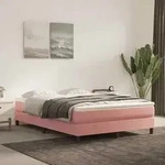 vidaXL Taschenfederkernmatratze Mittel Rosa 140x210x20 cm Samt - Rosa/Wei&szlig;