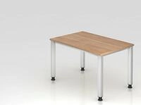 B&uuml;ro Schreibtisch 120 x 80 cm Modell QS12 N = Nussbaum-graphit