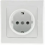 DELPHI Schutzkontakt-Steckdose 250V/ 16A inkl. Rahmen UP wei&szlig; - Wei&szlig;