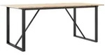 vidaXL Esstisch O-Gestell 180x90x75 cm Massivholz Kiefer und Stahl - Braun