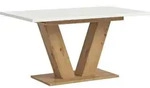 Esstisch ausziehbar Artisan Wei&szlig;, V-Fu&szlig;gestell, 150-190x76x90 cm - Wei&szlig;