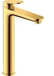 Duravit Waschtischarmatur XL Wave Gold poliert 176 mm ohne Zugstangen-Ablaufgarnitur
