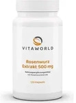 Vitaworld Rosenwurz-Extrakt 500 mg | 120 Kapseln | Rhodiola rosea | 15 mg Rosavin und