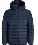 Jack & Jones 12280970_2077_L, Puffer, Uni, Erwachsener, Rei&szlig;verschluss, Nylon, Blau