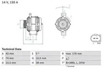 BOSCH 0 986 047 910 Generator x