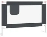 vidaXL Kleinkind-Bettschutzgitter Dunkelgrau 90x25 cm Stoff - Grau