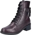 Rieker Schn&uuml;rstiefeletten Damen 32303937323139 Rot 36 EU - Dunkelrot/Schwarz -...