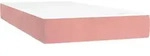 vidaXL Taschenfederkernmatratze Mittel Rosa 80x220x20 cm Samt - Rosa/Wei&szlig;
