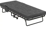 HOMCOM Klappbett G&auml;stebett mit Rollen, 10 cm Matratze, Abdeckung, Seitentasche...