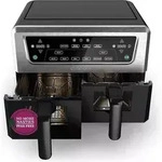 Cuisinart AFD10XSSE, Hei&szlig;luftfritteuse, 10,4 l, Doppel, Schwarz, Silber, Ber&uuml;hrung,