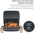 Severin Hei&szlig;luftfritteuse Max Zone Flex, 9L oder 2x 4,5L, XXL Fritteuse, Kochen ohne