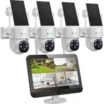 LUVISION Dual WLAN PTZ &Uuml;berwachungssystem mit LED Monitor 4MP Solar PTZ
