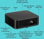 Epson V11HB73140, 700 ANSI Lumen, 3LCD, 4K (4096x2400), 5000000:1, 16:9, 762 - 3810