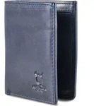 MATADOR Leder Minigeldb&ouml;rse CHICAGO Mini Portemonnaie RFID Blau Navy