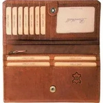 Benthill Damen Geldb&ouml;rse Echt Leder - Portemonnaie XXL mit RFID Schutz - Vintage