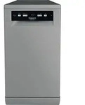 Hotpoint HA3FC10BS7A0S, Freistehend, Single (45 cm breit), Edelstahl, Schwarz,