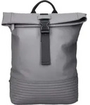Rieker Damen Cityrucksack &Uuml;berschlag Rucksack Ziersteppung H1426, Farbe:Grau - Grau