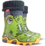 DEMAR Kinder Bunte Gummistiefel Kinderschuhe Regenschuhe mit Einlage Krokodil