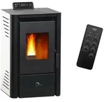 Luft- Pelletofen Anita 9,4 kW Sannover wei&szlig; - Wei&szlig;