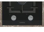 Siemens iQ700 ER3A6BI40, Schwarz, Integriert, 30 cm, Gaskochfeld, Glaskeramik, 2