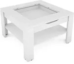 byLIVING Couchtisch RALPH / moderner Sofatisch mit Glaseinlage und gro&szlig;z&uuml;giger