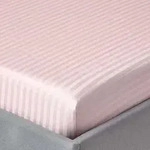 HOMESCAPES Damast Spannbettlaken &ndash; rosa, 100 % &Auml;gyptische Baumwolle, 90 x 190 cm -