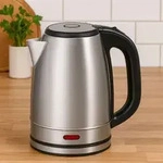 Alpina Wasserkocher 1.7L - Wasserkocher 2200W - Edelstahl - 360&deg; drehbar - Silber