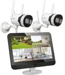 LUVISION Dual WLAN PTZ &Uuml;berwachungssystem mit Monitor 5MP, Mikrofon, Sirene,