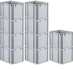 SparSet 10x Eurobox NextGen Economy | Griffe geschlossen |HxBxT 32x30x40cm | 30 Liter