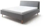 Meise M&ouml;bel Polsterbett Frieda 140x200 cm | Bettgestell | Kopfteil glatt | Webstoff