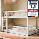 Kinderbett Hochbett Etagenbett 80x180 | 90x190 | 90x200 cm, mit abgerundeten...