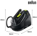 Braun CareStyle 3 IS3257BK, 2200 W, 500 g/min, EloxalPlus soleplate, 7,5 bar,...