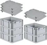SparSet 5x Eurobox NextGen Economy mit Auflagedeckel und 4x