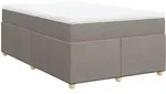 vidaXL Boxspringbett mit Matratze Taupe 120x200 cm Stoff - Taupe