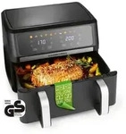 GOURMETmaxx AirGenius Vario-Kammer-Hei&szlig;luftfritteuse, 10 l (2 x 5) -...