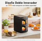 OKYUK Hei&szlig;luftfritteuse 2 Kammern 10L, Airfryer 2 F&auml;cher je 5l, 10 Programme fri -