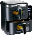 alpina Hei&szlig;luftfritteuse 2 Kammern - Airfyer 11L - 2x 5,5L Korb - Match & Sync
