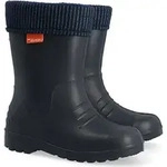 Demar Gummistiefel DINO GRAPHITE Regenstiefel Kinderstiefel mit Innenschuh...
