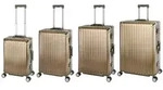 Aluminium Reisekoffer Gep&auml;ck-Set, Travelhouse&reg; Tokyo, Trolley mit 4 Rollen,