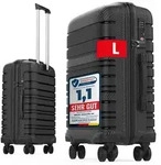 Hartschalenkoffer L 64 cm ca. 75L &ndash; Reisekoffer Trolley Hartschale mit 4...