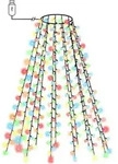 vidaXL Weihnachtsbaum-Lichternetz mit 150 LEDs Mehrfarbig 150 cm