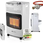Juskys Keramik Gasheizung GS42US - Wei&szlig; - 4200 Watt mit 3 Heizstufen,...