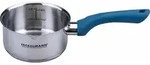Fackelmann Topf mit Stiel Essential &Oslash; 12 cm aus Edelstahl Perfekt f&uuml;r jede K&uuml;che,