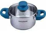 Fackelmann Essential Topf mit Deckel &Oslash; 14 cm aus Edelstahl, ergonomische Griffe,