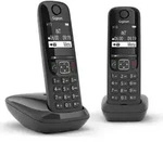Gigaset As690R Telefoons 2 Stuks Zwart - Schwarz