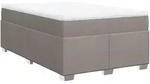 vidaXL Boxspringbett mit Matratze Taupe 120x200 cm Stoff - Taupe