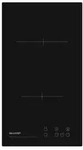 Sharp KH-3V19NT0K-FR, Schwarz, Integriert, 29 cm, Keramik, Glaskeramik, 2 Zone(n) -