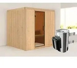Karibu Sauna Innensauna Daria Fronteinstieg Ofen 3,6 kW intgr. Strg 196x170x198 cm