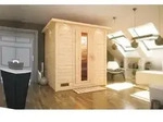 Karibu Sauna Innensauna Mojave Fronteinstieg Ofen 9 kW integr. Strg 196x195x200 cm