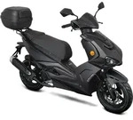Motorroller Striker 50ccm 45km/h Euro 5, mattschwarz mit Top Case GT Union - Schwarz